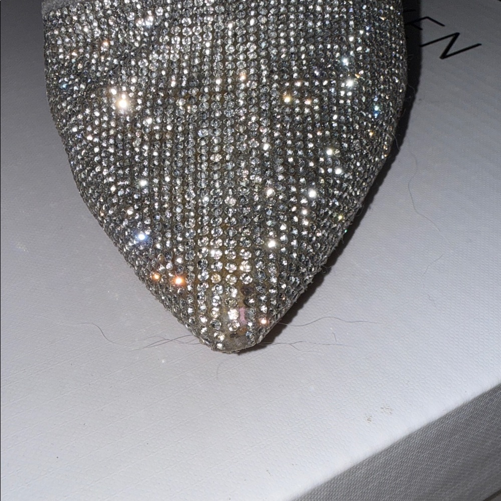 Silver Steve Madden Rhinestone Boots - Picture 4 of 8